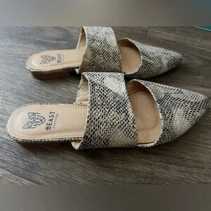Python almond toe slides mules 7.5 spring vacation festival coastalcowgirl